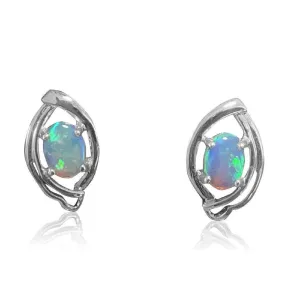 14kt White Gold Opal earrings