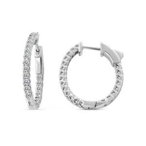 14KW 16/20M INSIDE OUT OVAL DIAMOND HOOP (118HP117344W14DI1)