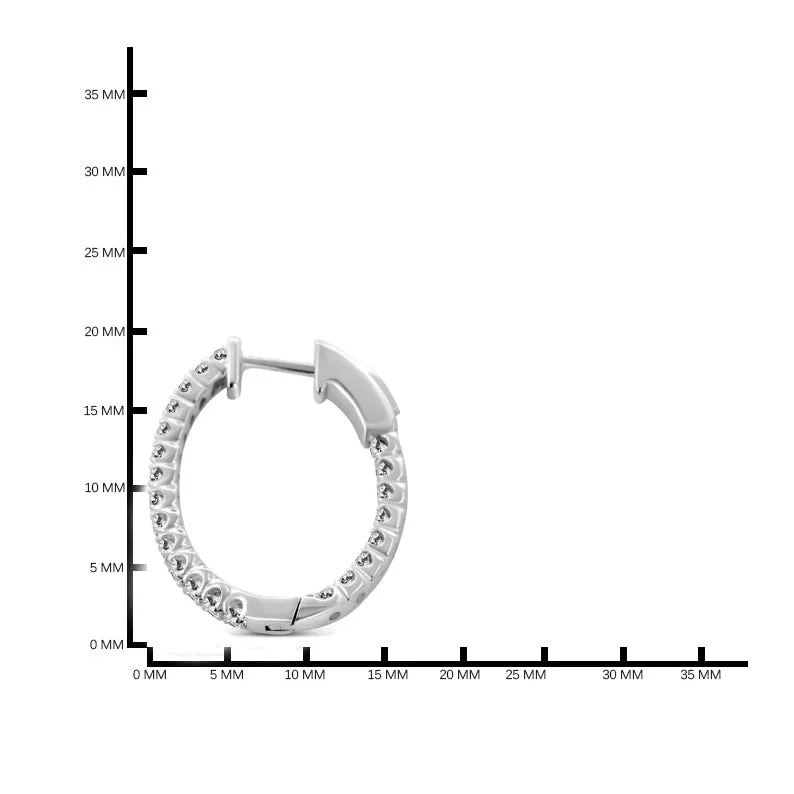 14KW 16/20M INSIDE OUT OVAL DIAMOND HOOP (118HP117344W14DI1)