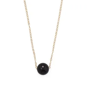 16"   2" Gold Filled Black Onyx Necklace