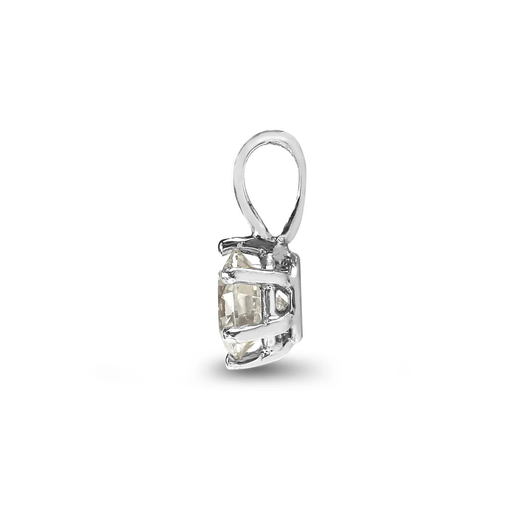 18ct White Gold 1.00ct 6 Claw Diamond Solitaire Pendant