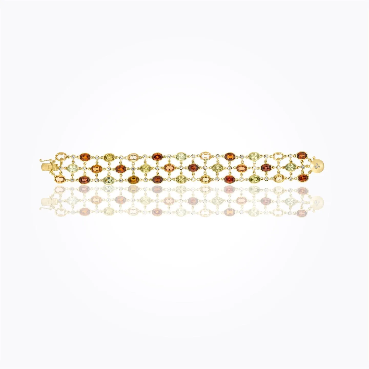 18K Hera Pietra Bracelet with mixed garnet and diamond