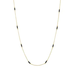 18" Onyx Bar Chain Necklace