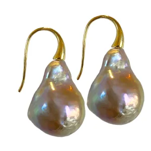 306-03-G  | WILD PEARL DROP EARRING (CHAMPAGNE ON GOLD)