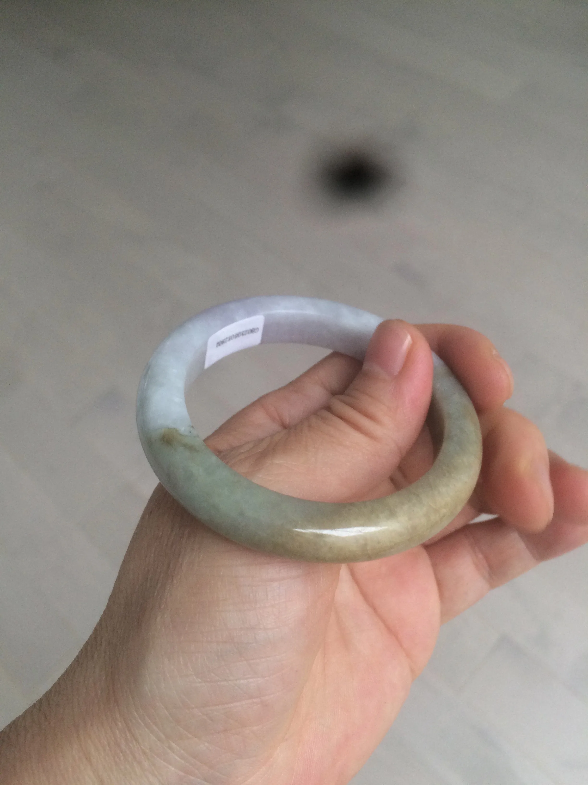 49.7mm Certified Type A 100% Natural green/purple/yellow(Fu Lu Shou) Jadeite Jade bangle Q107-2802