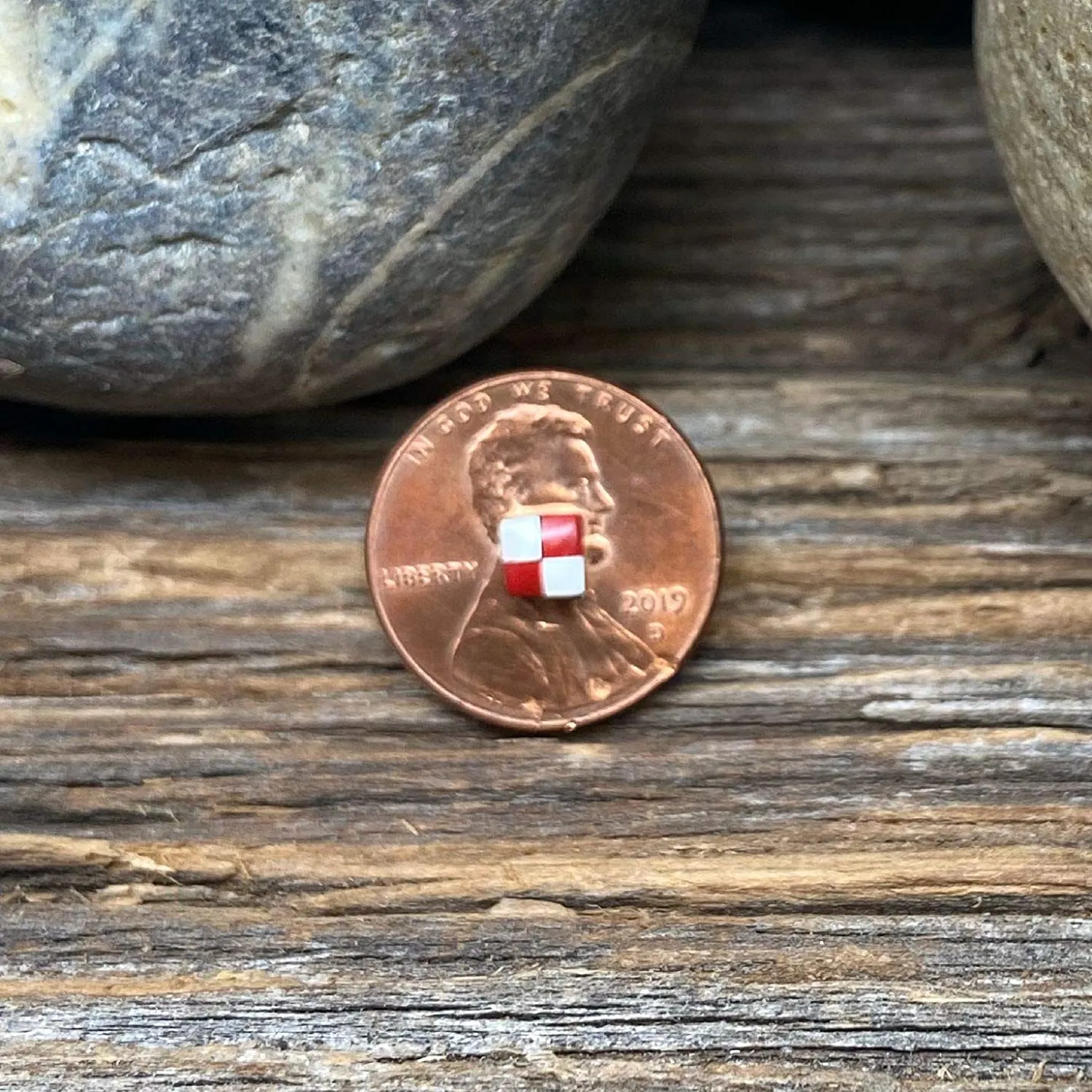 5mm Genuine Red Coral Stud Earrings, 925 Sterling Silver, Authentic Native American Handmade in the USA, Nickel Free