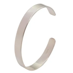 8mm Wide Ladies Silver Hammered Cuff Bracelet