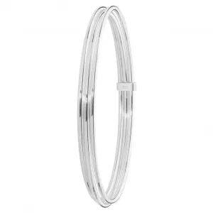 Acotis Silver Bangle Round Multi Layer Cuff G4320