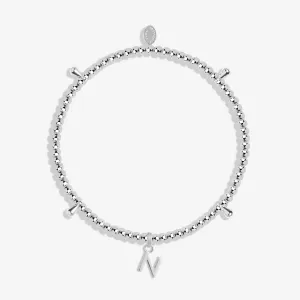 Alphabet A Little N Silver Plated Bracelet 7755