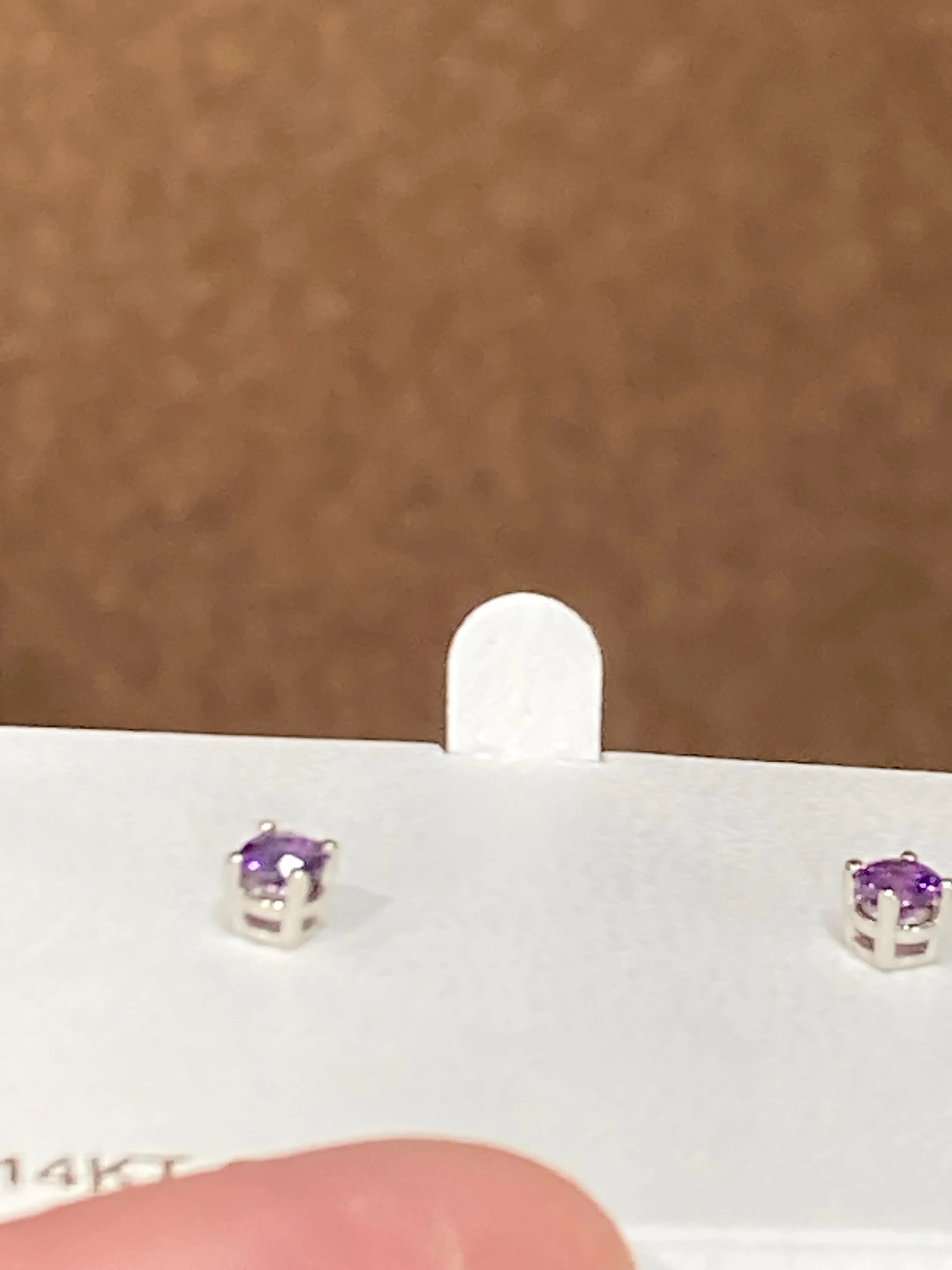 Amethyst Earrings White Gold