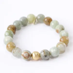 Aquamarine Bracelet | 14K Gold Accent | Fine Collection