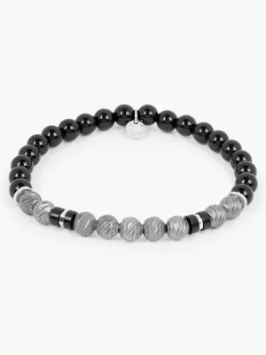 Argento Graffiato Bracelet | Black Agate