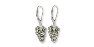 Australian Shepherd Earrings Jewelry Sterling Silver Handmade Dog Earrings D017H-KW