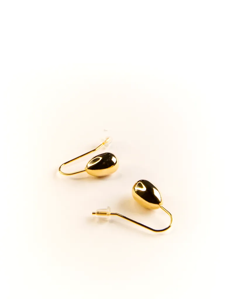 AUTUMN OVAL DROP EARRINGS GOLD