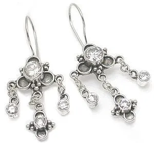 Bali Clover Sterling Silver Earrings