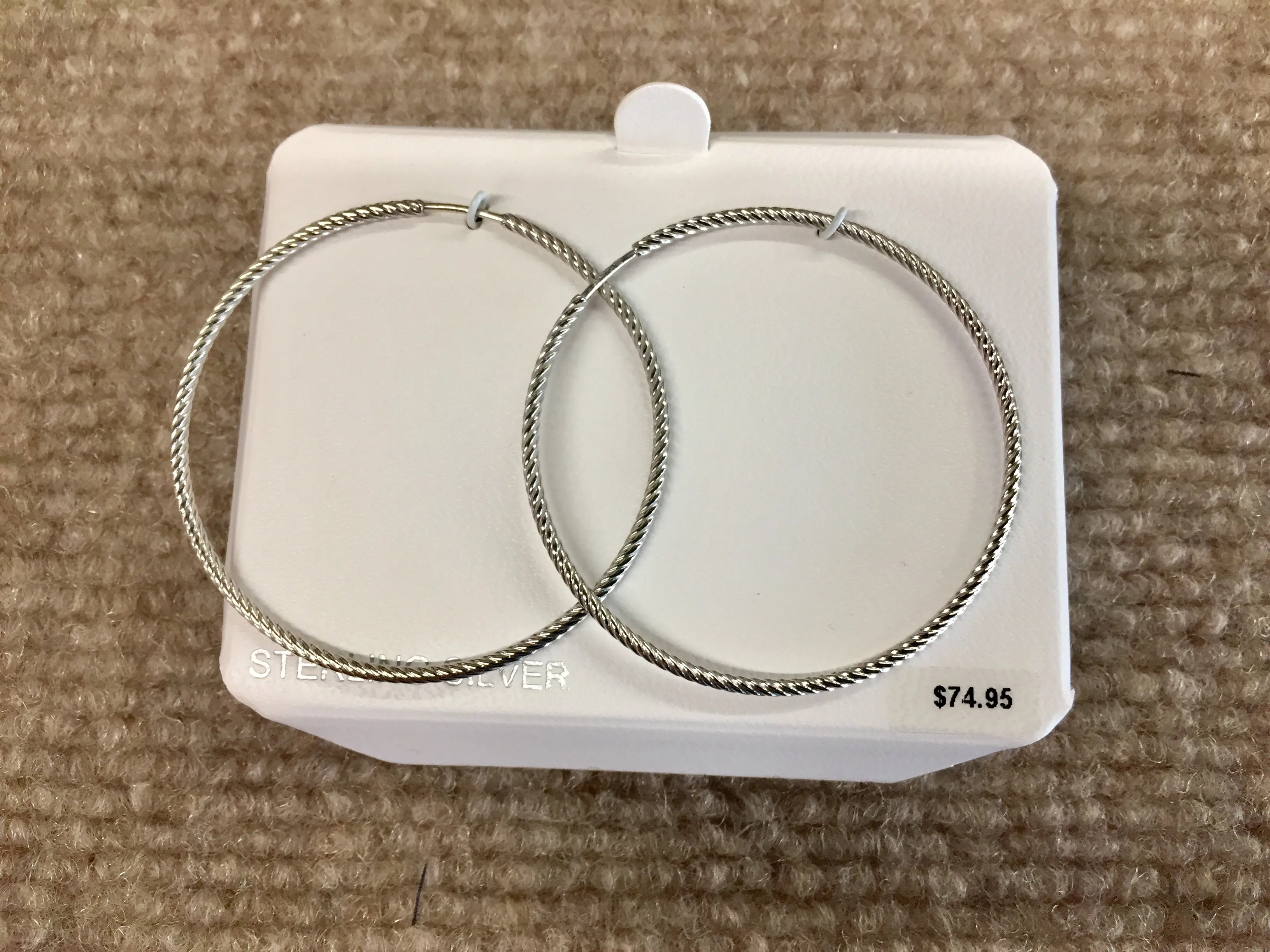 Big Silver Hoop Earrings