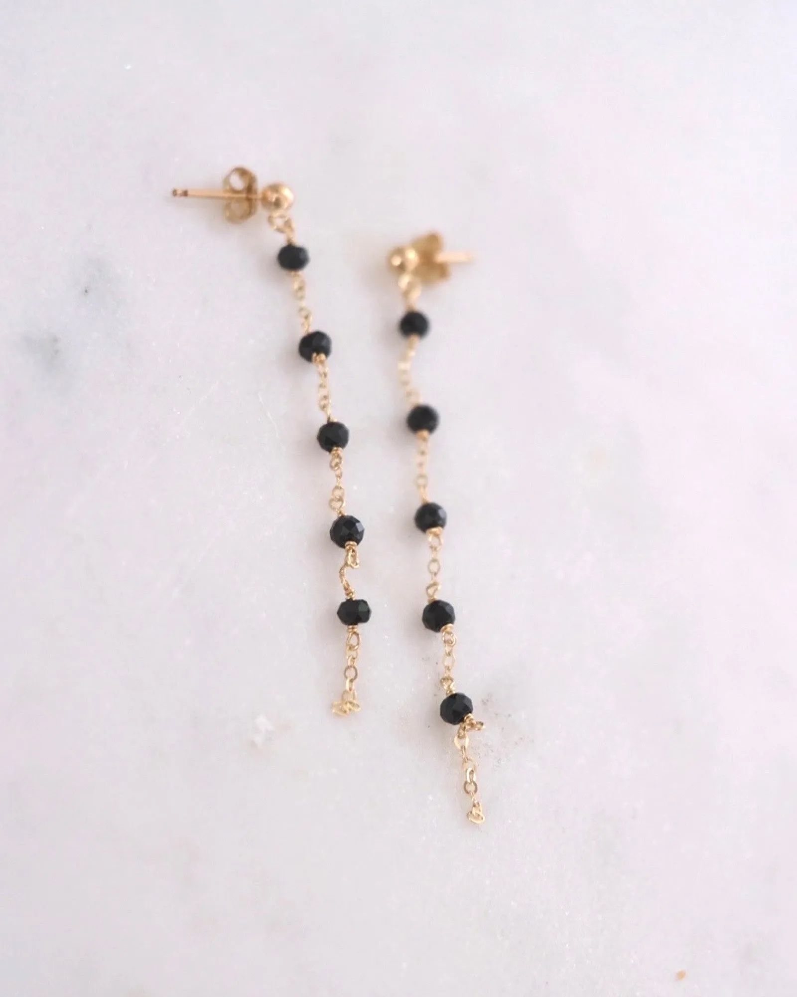 Black Onyx Swaggy Earrings