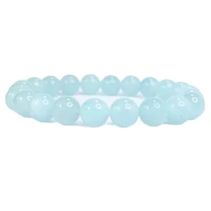 Blue Aquamarine Beaded Bracelet