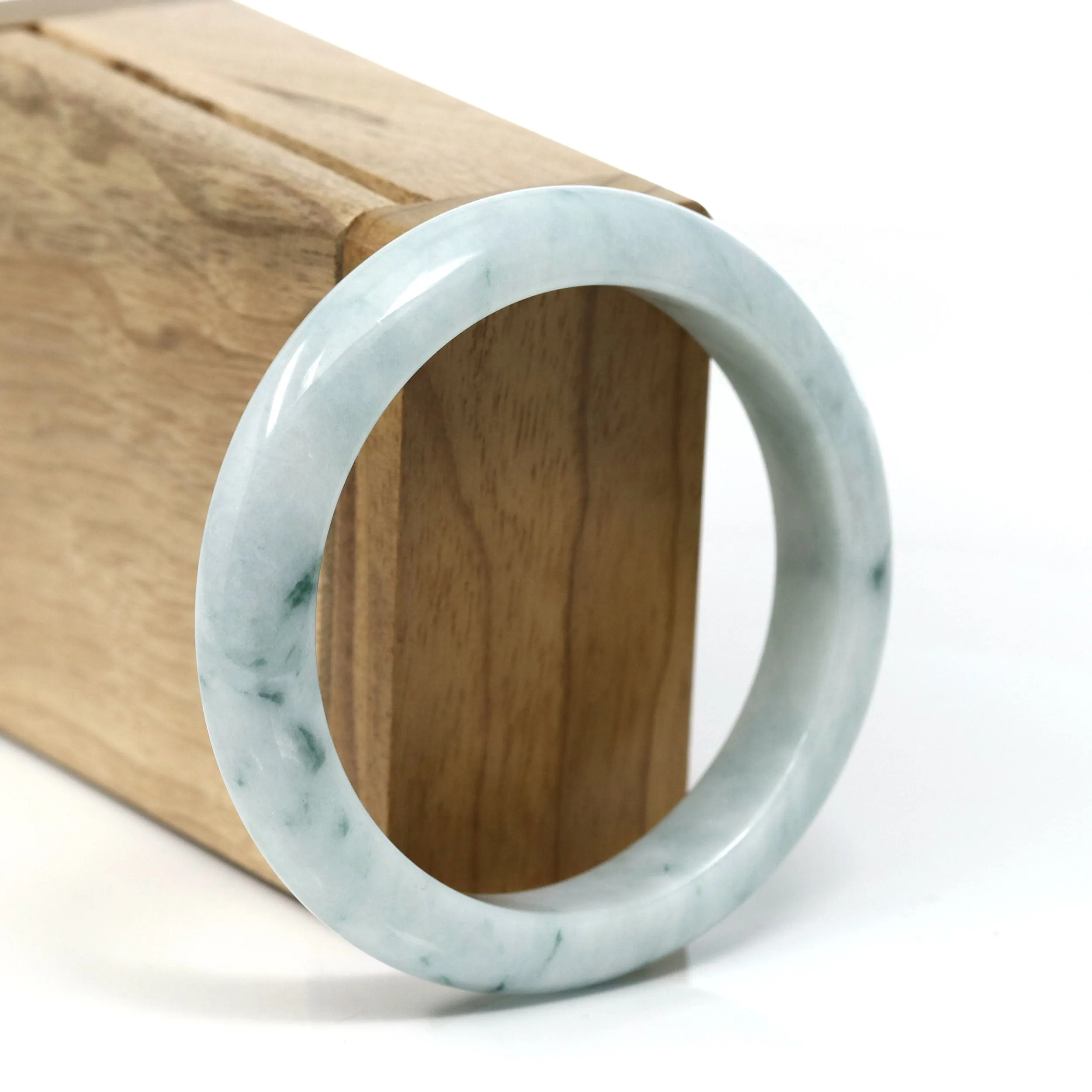 Burmese Blue-Green Jade Jadeite Bangle Bracelet (55.86 mm) T247