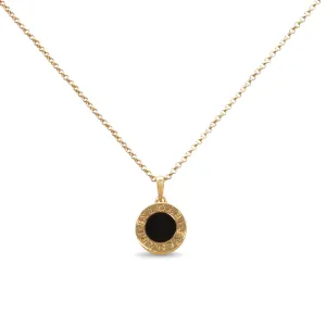 BVLGARI BVLGARI 18" Necklace With Onyx Pendant