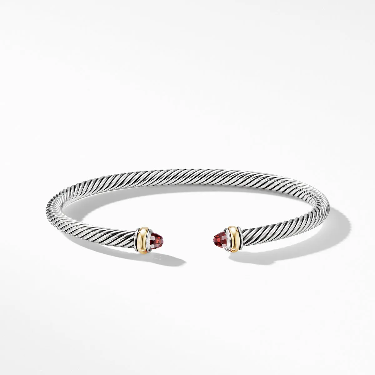 Cable Classic Bracelet with Garnet and 18K Yellow Gold