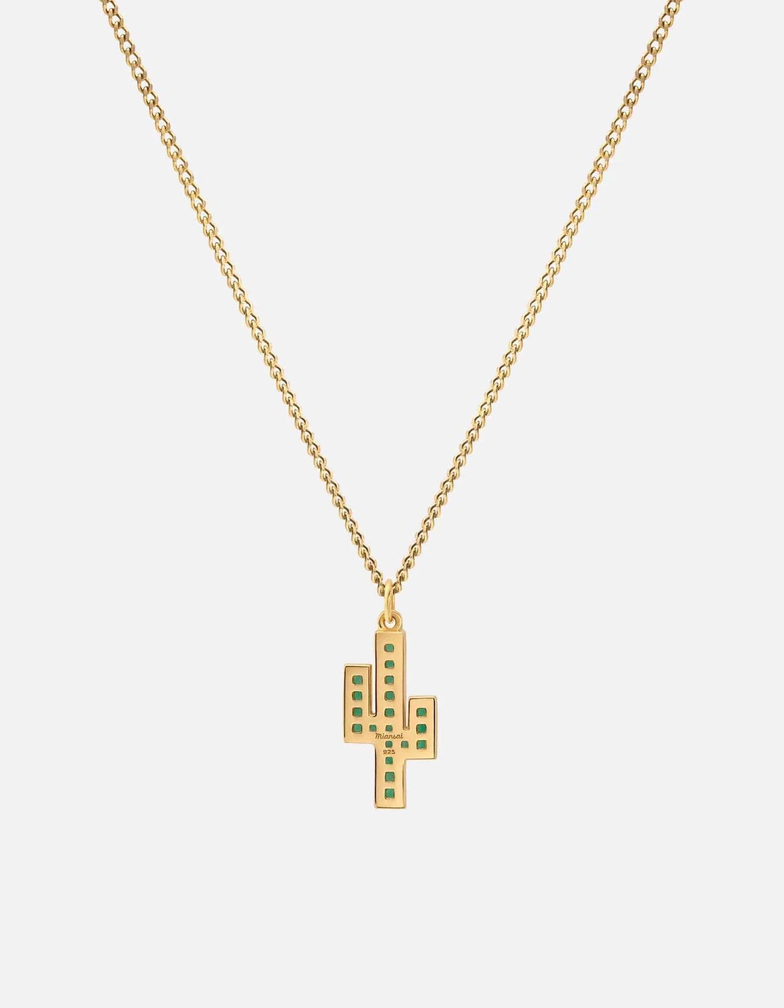 Cactus Onyx Necklace, Gold Vermeil