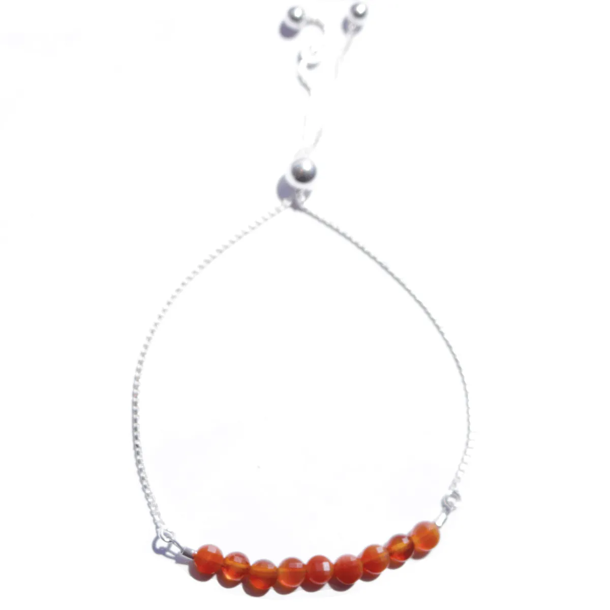 Carnelian or Garnet Gemstone Slide Bracelet, SALE