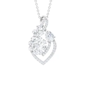 Certified Moissanite Cocktail Infinity Pendant