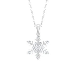 Certified Moissanite Scatter Snowflake Pendant