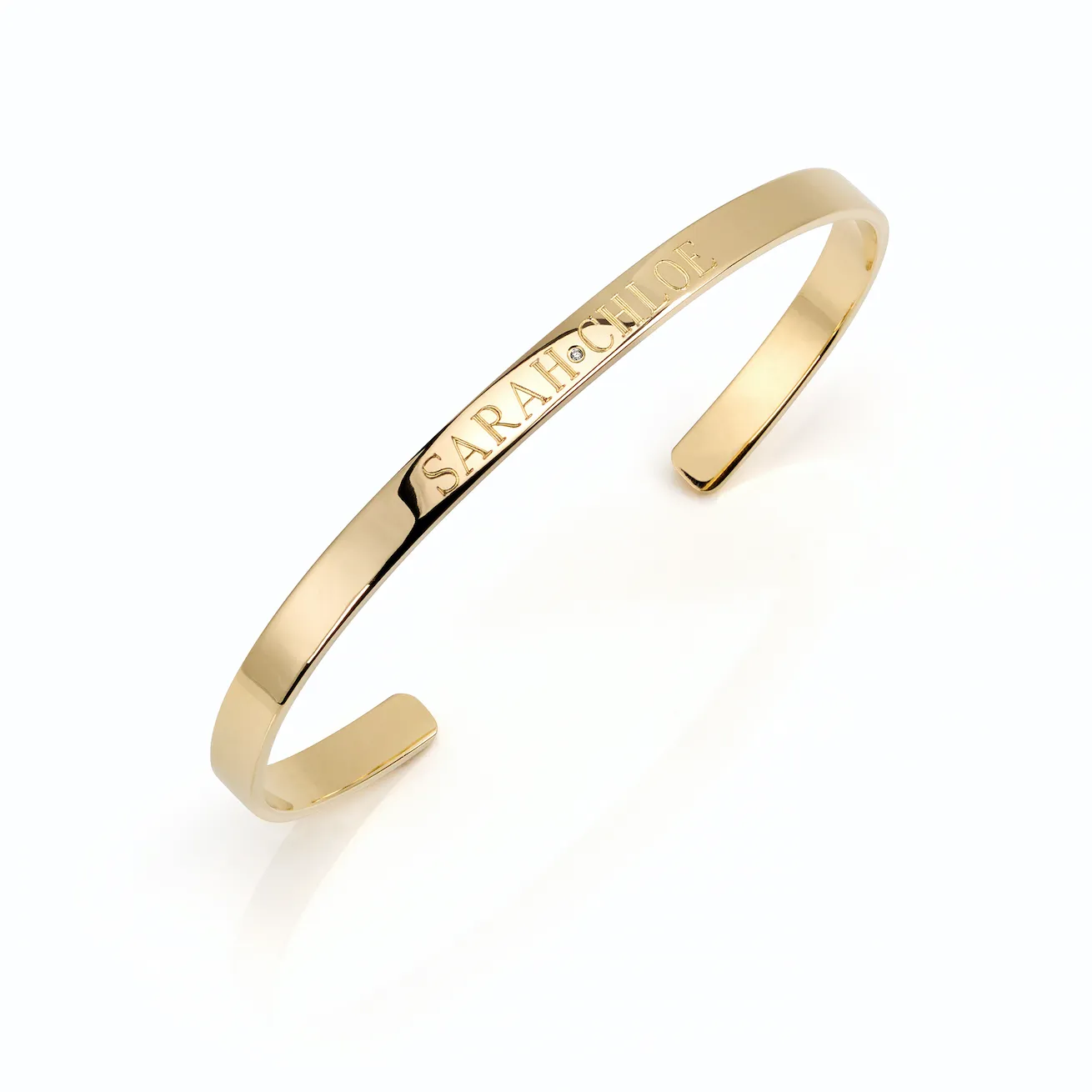 CIELA SKINNY BANGLE- CENTER DIAMOND ACCENT