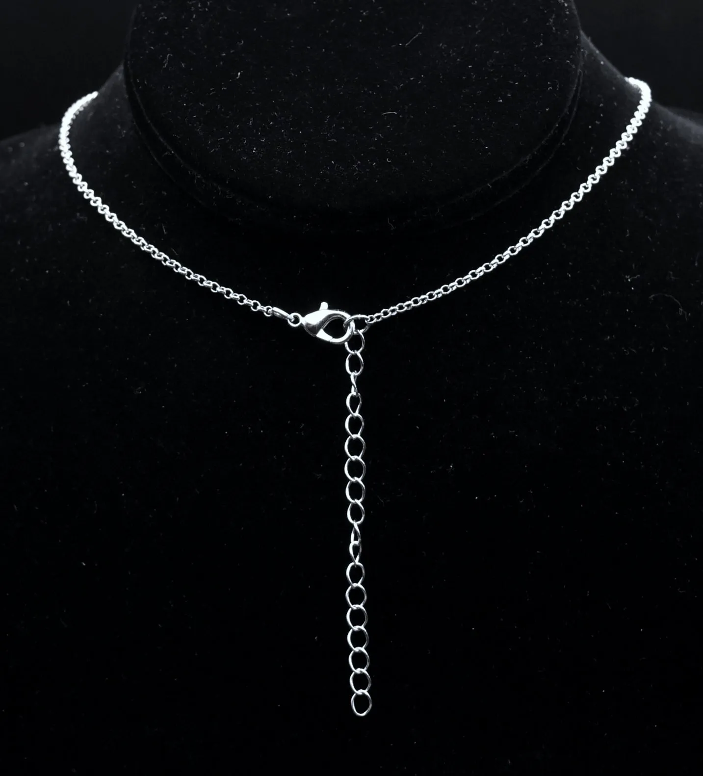 Composite Black Onyx Pendant Chain Necklace