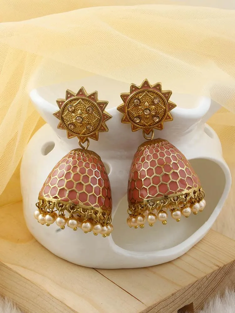 Coral Bell Jhumkis