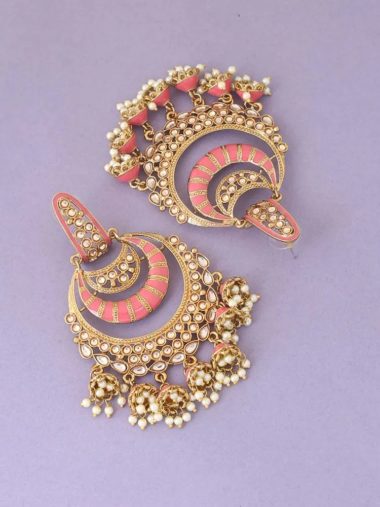 Coral Fiona Ethnic Jhumkis