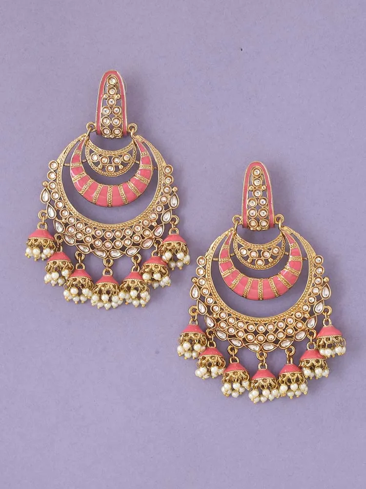 Coral Fiona Ethnic Jhumkis