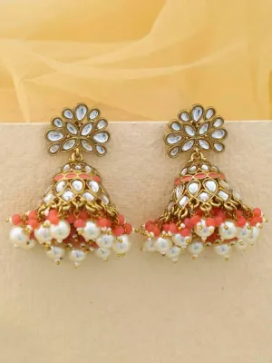 Coral Koyna Jhumkis