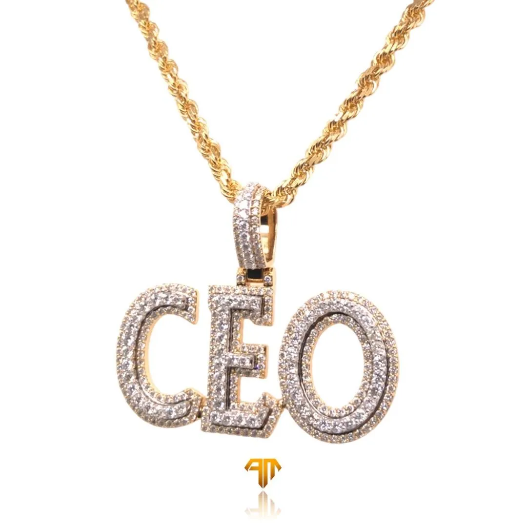 Custom Rose Gold "CEO" Three Letter Pendant