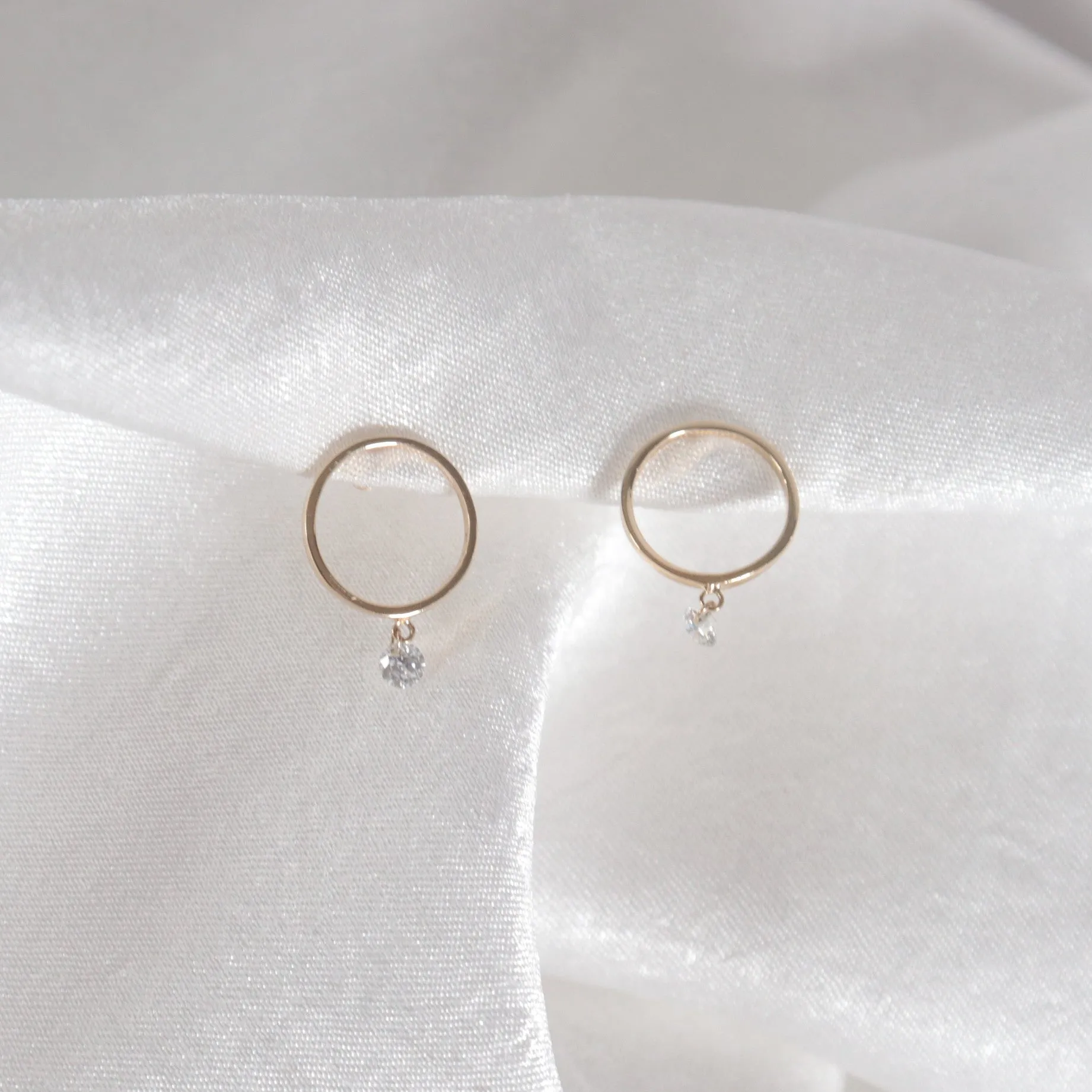 Dashing Diamonds Circle Earrings