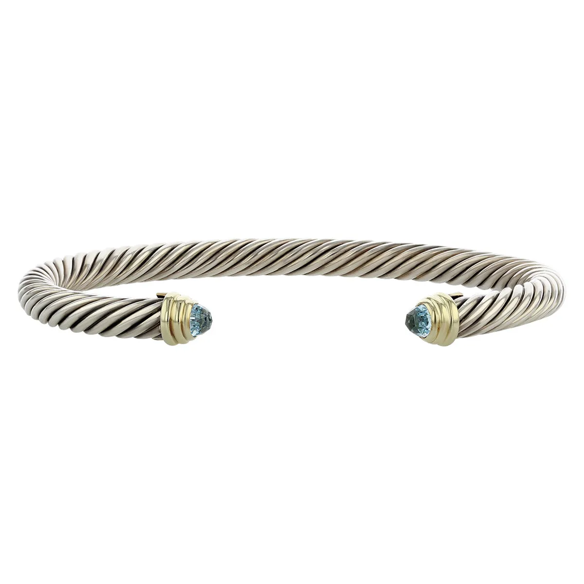 David Yurman Cable Classic Bracelet with Blue Topaz