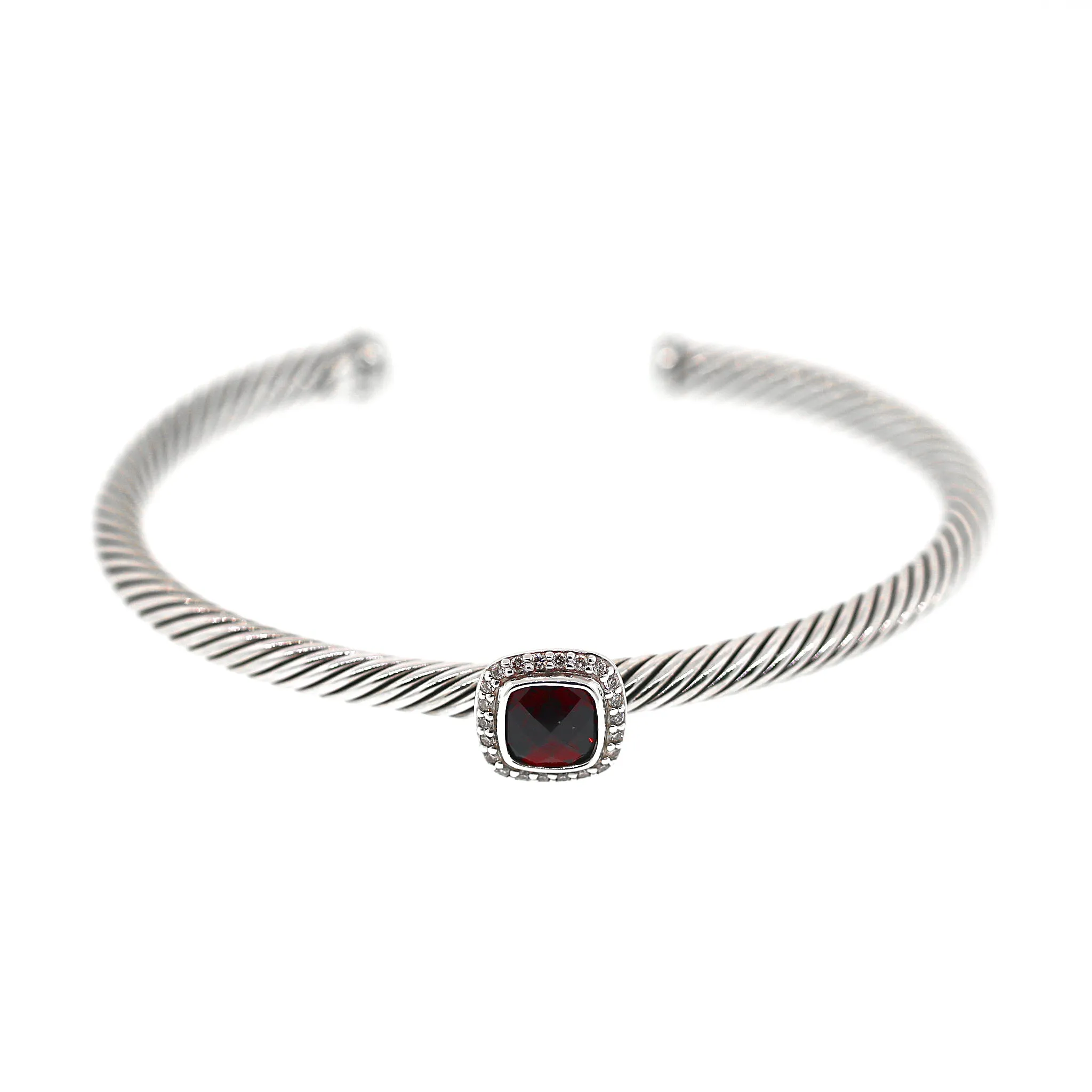 David Yurman Noblesse Garnet and Diamond Bracelet