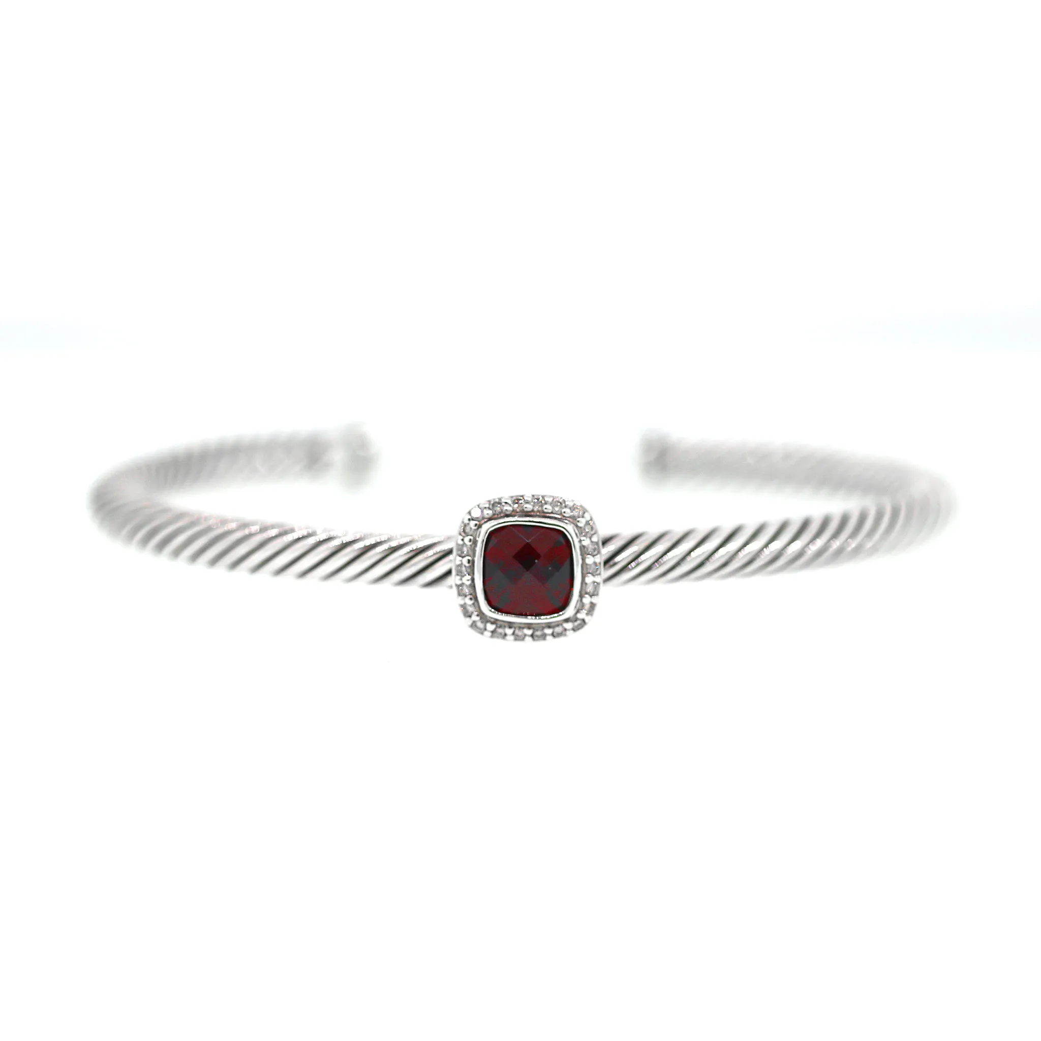 David Yurman Noblesse Garnet and Diamond Bracelet