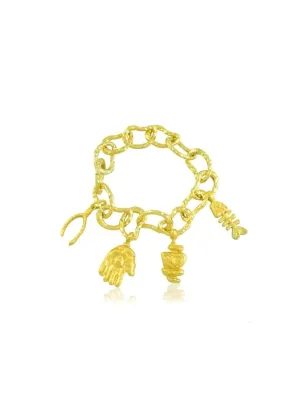 Detachable Cobbled Charm Bracelet