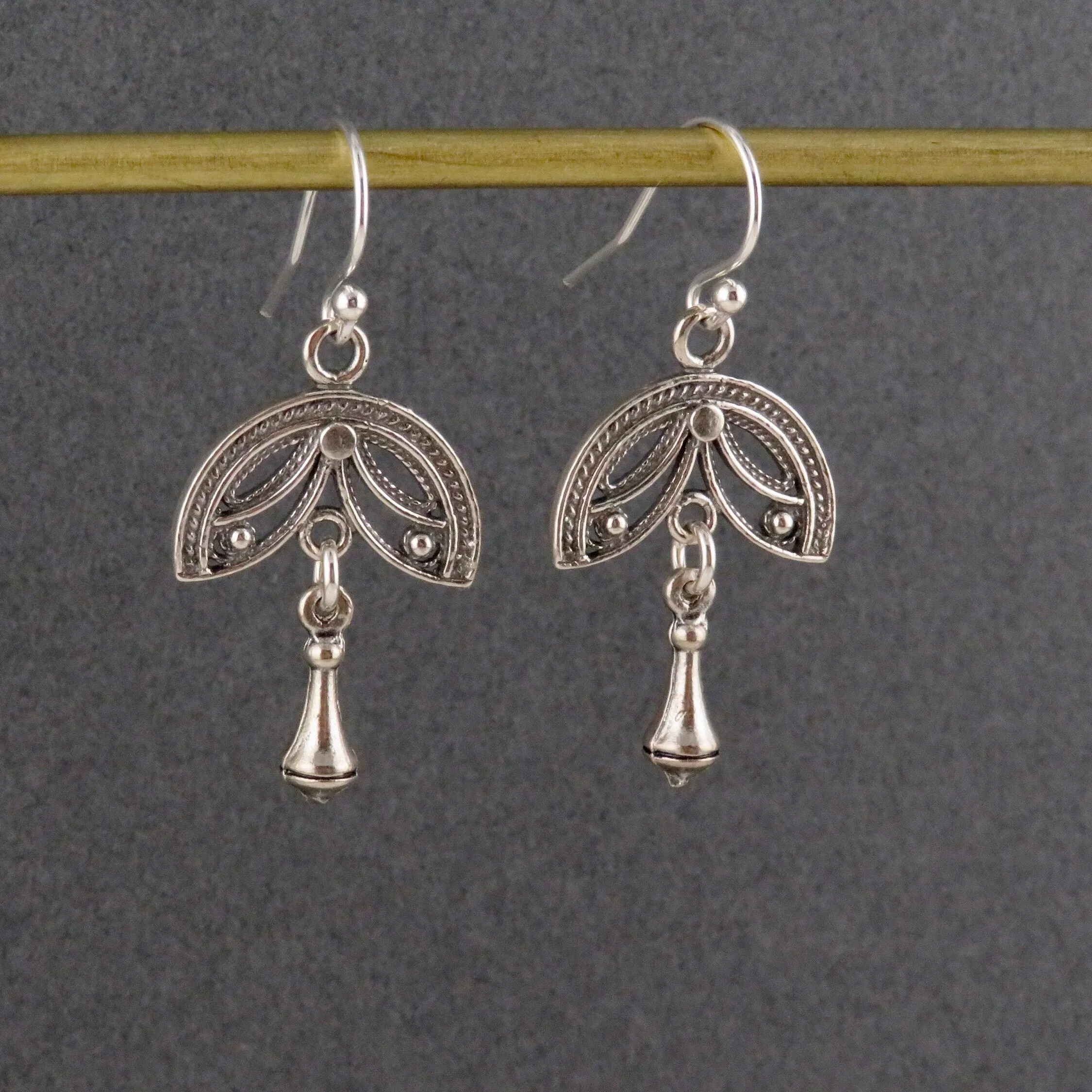 Detailed Petal Drop Earrings