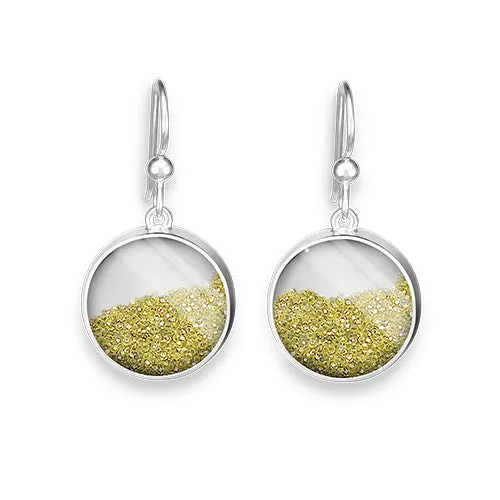 Diamond Dust Earrings, French Wire