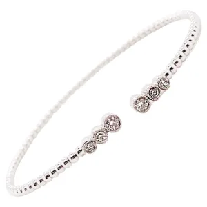 Diamond Flexible Cuff Bangle Bracelet