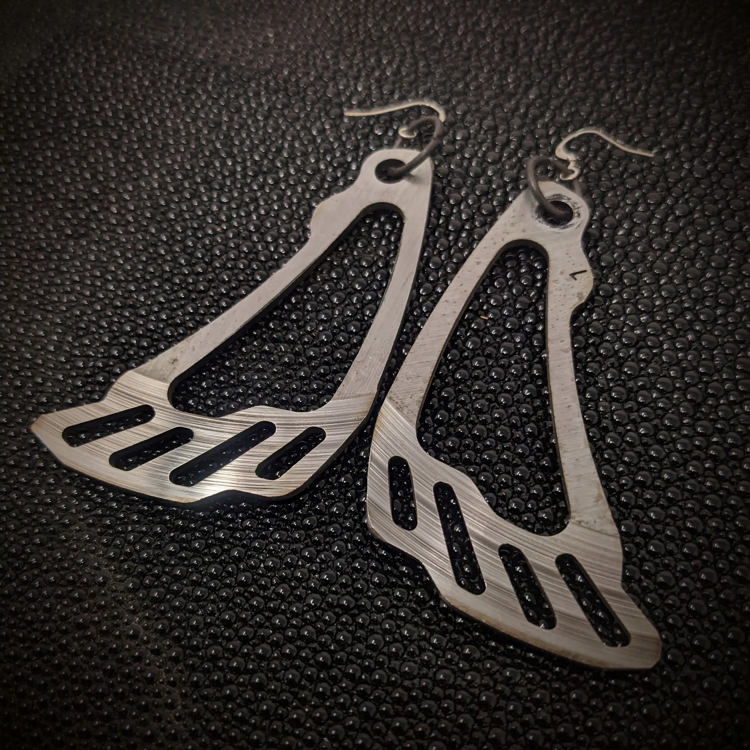 Disk Brake Wedge Earrings