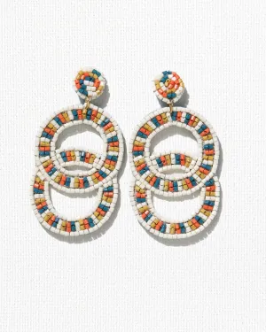 Double Circle Beaded Earrings