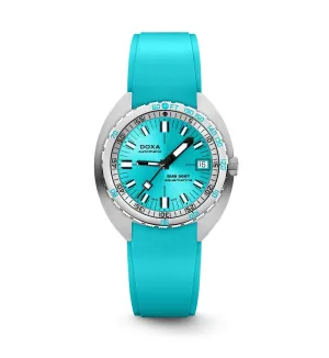 DOXA Sub 200T Aquamarine Sunray Rubber - 804.10.241.10