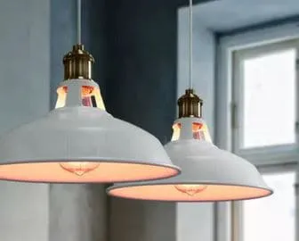 Elsa Smooth Metallic Chic Pot-Lid Pendant Lamp