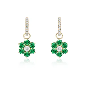 Emerald and Diamond Earrings