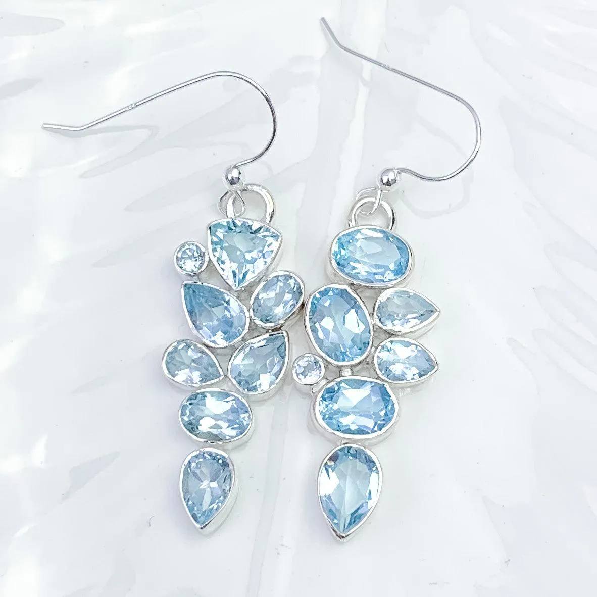 Ethereal Love Blue Topaz Silver Set